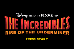 The Incredibles - Rise of the Underminer Title Screen